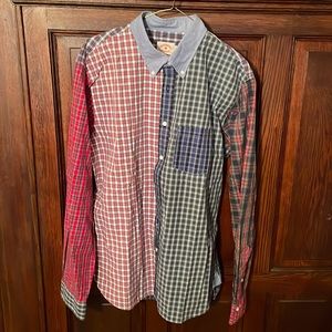 Brooks Brothers XXL plaid patchwork shirt